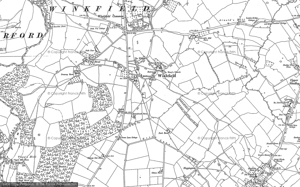 Old Map of Wingfield, 1922 in 1922