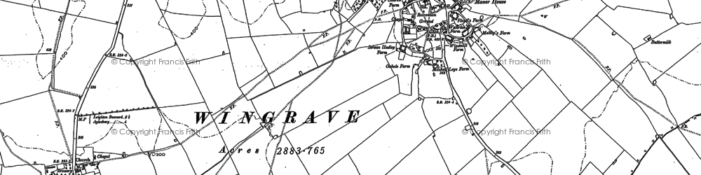 Old map of Wingrave in 1898
