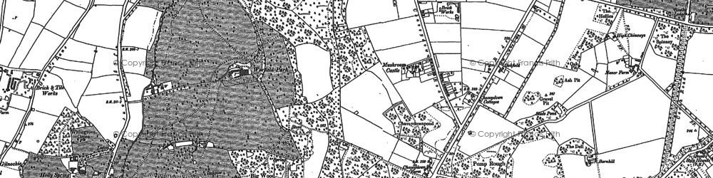 Old map of Brockhill Ho in 1898