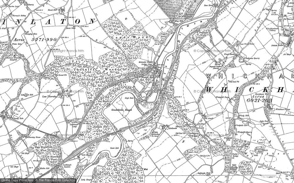 Old Map of Winlaton Mill, 1895 in 1895