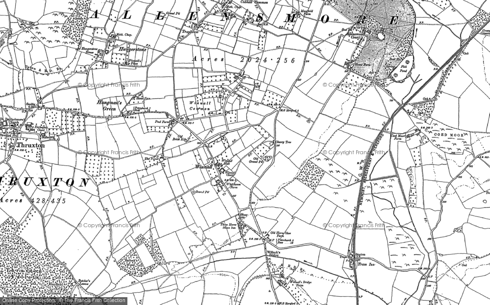Old Map of Winnal, 1886 in 1886