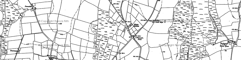 Old map of Winnard's Perch in 1880