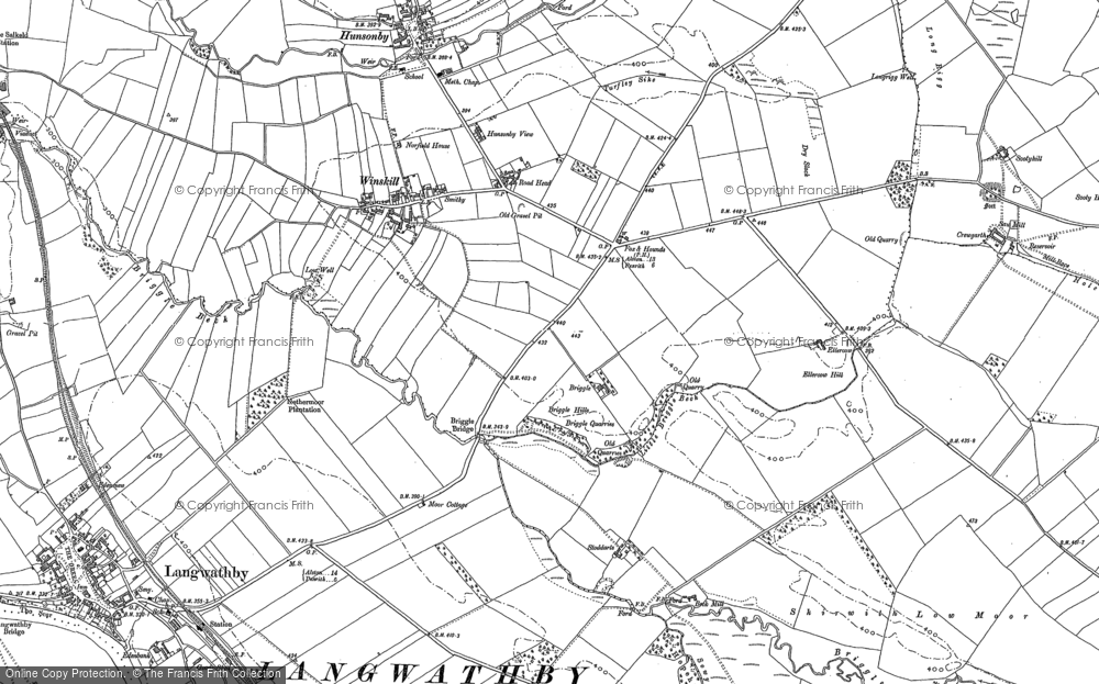Old Map of Historic Map covering Briggle in 1898