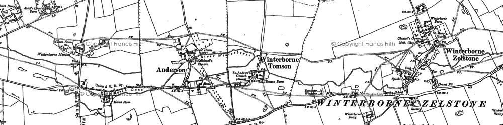 Old map of Botany Bay Barn in 1887