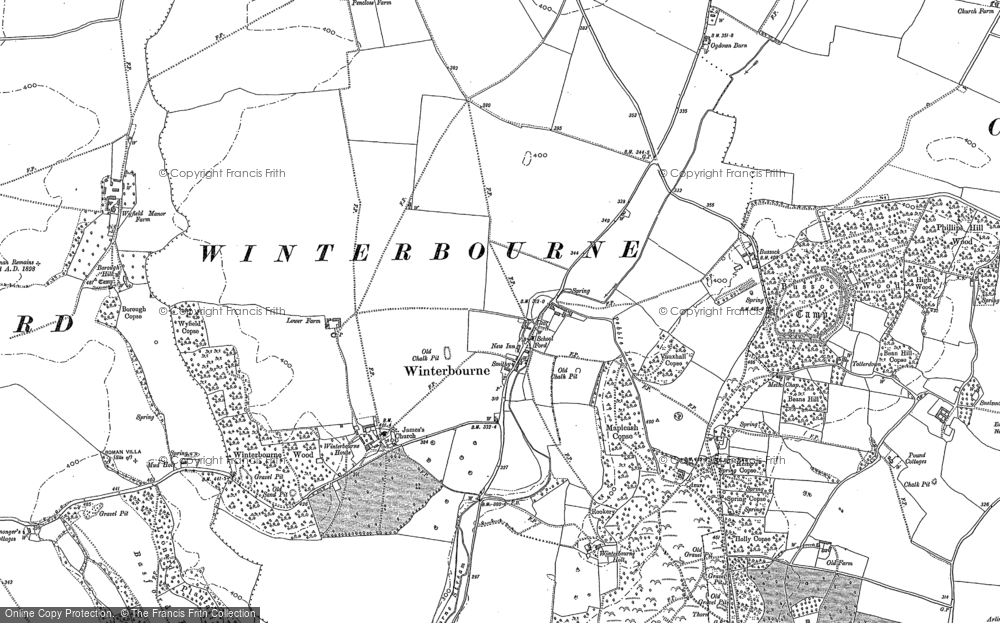 Old Map of Historic Map covering Boxford Common in 1898