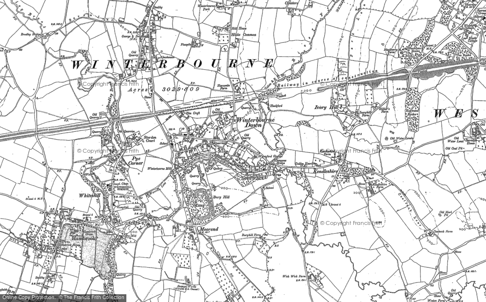 Old Map of Historic Map covering Moorend in 1880