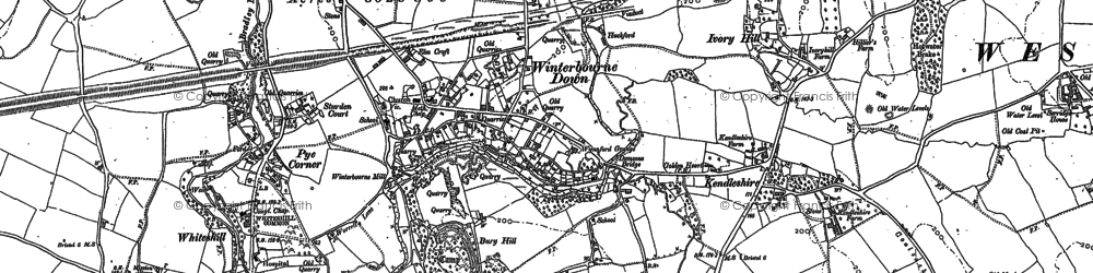 Old map of Whiteshill in 1880