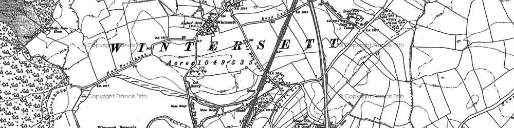 Old map of Wintersett in 1890