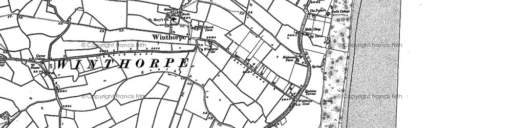 Old map of Seathorne in 1884