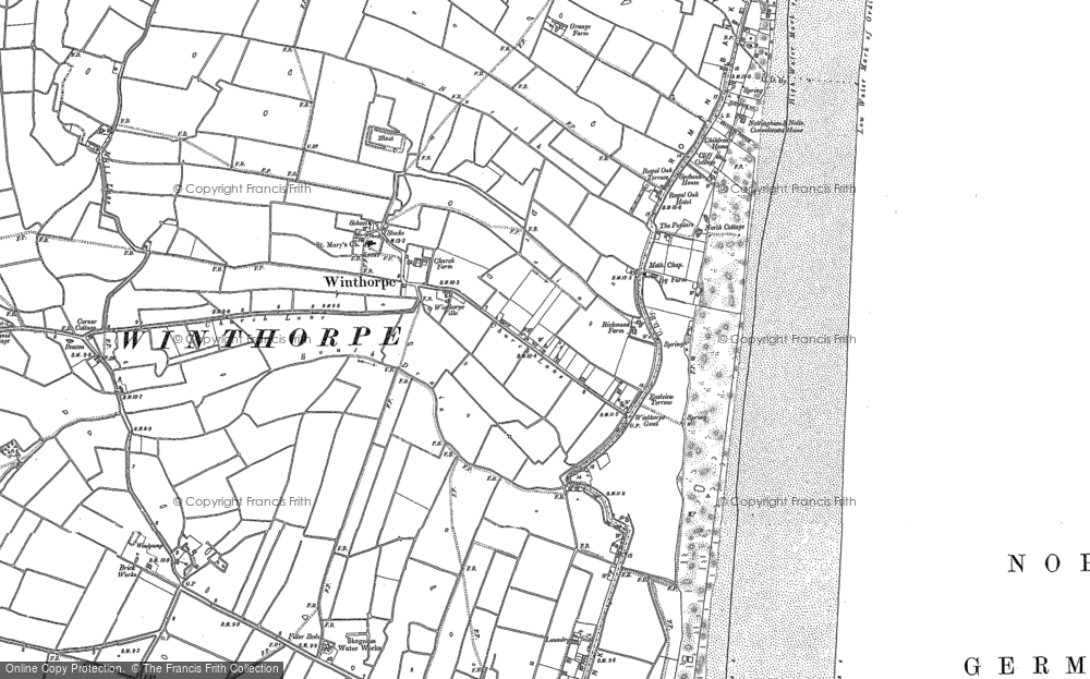 Old Map of Winthorpe, 1904 - 1905 in 1904