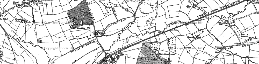 Old map of Blue Hayes in 1886