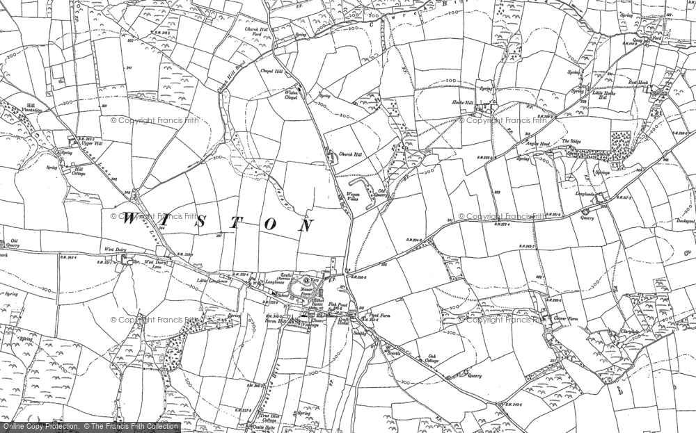 Old Map of Wiston, 1887 in 1887