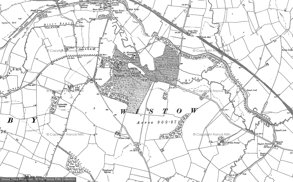 Old Map of Wistow, 1885 in 1885