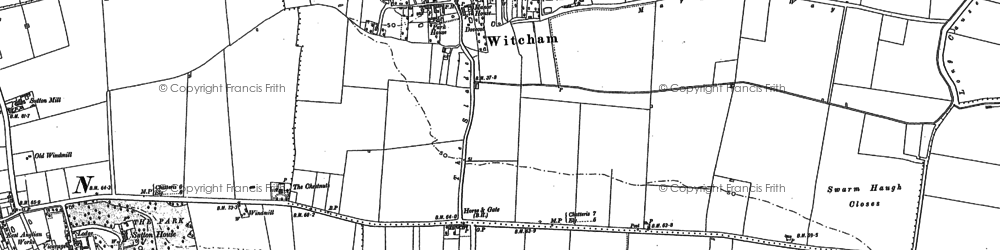 Old map of Beesons, The in 1886