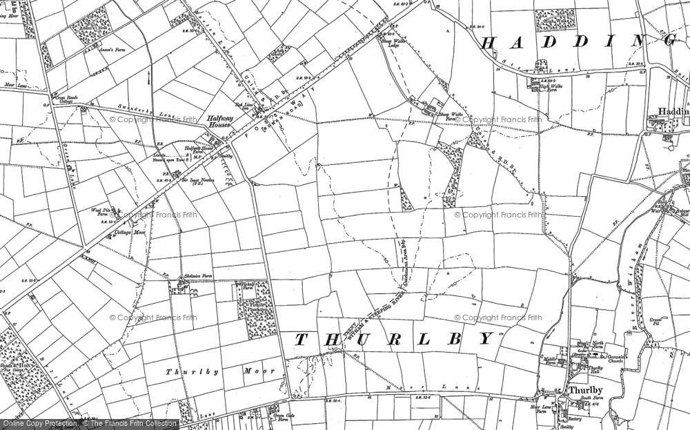 Old Map of Witham St Hughs, 1904 in 1904