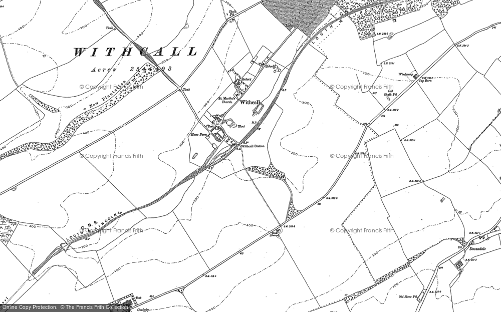 Old Map of Withcall, 1887 in 1887