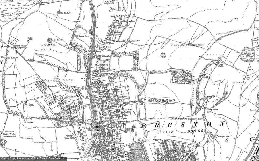 Old Map of Historic Map covering Westdene in 1897