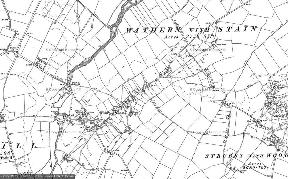 Old Map of Withern, 1887 in 1887