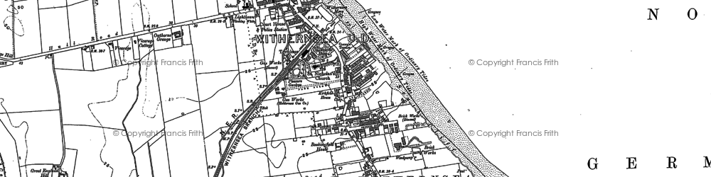 Old map of Owthorne in 1908