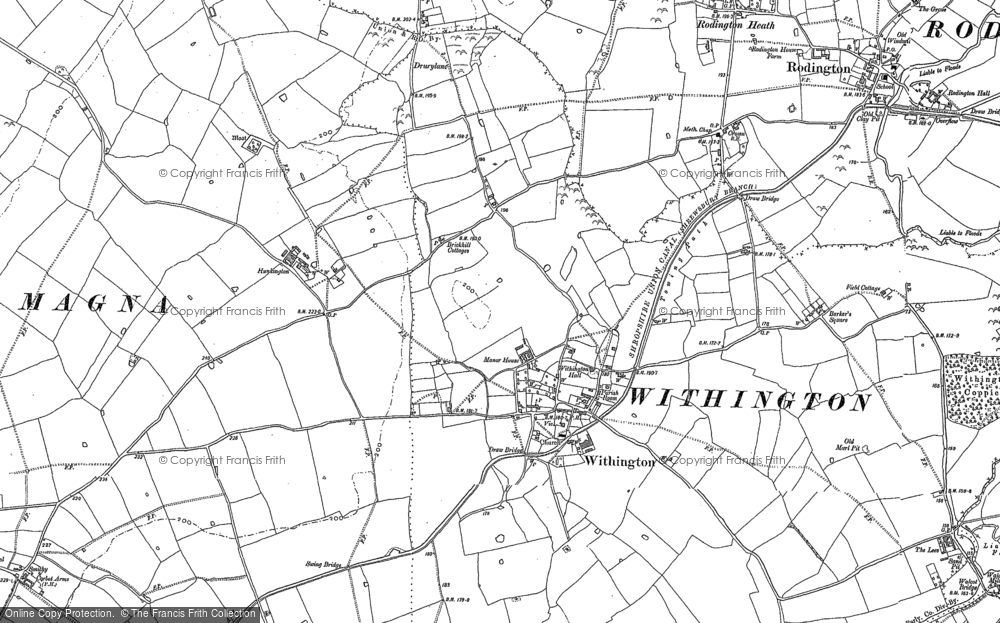 Old Map of Withington, 1881 in 1881