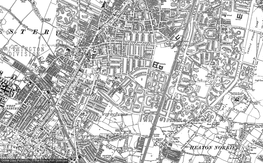 Old Map of Withington, 1905 in 1905