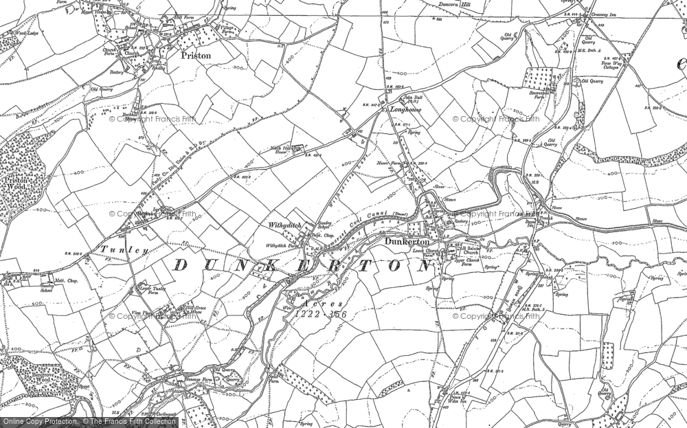 Old Map of Withyditch, 1884 in 1884