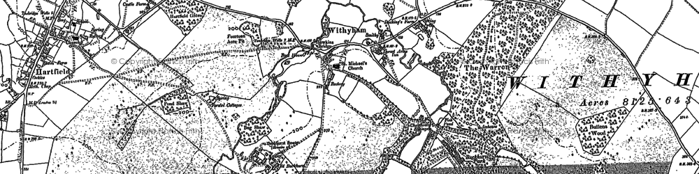 Old map of Withyham in 1897