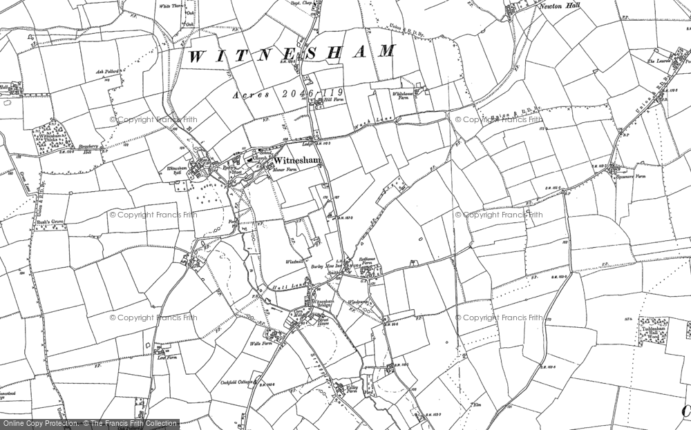 Old Map of Witnesham, 1881 - 1883 in 1881