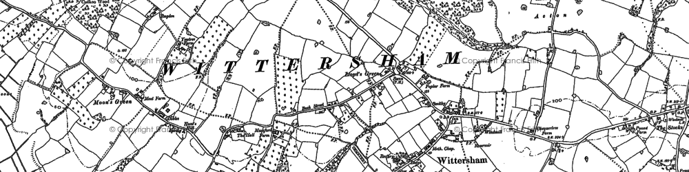 Old map of Wittersham Manor in 1897