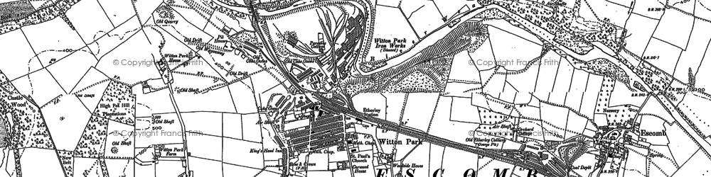 Old map of Witton Park in 1896