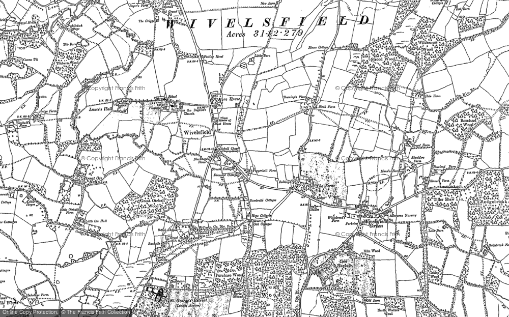 Old Map of Wivelsfield, 1896 - 1897 in 1896