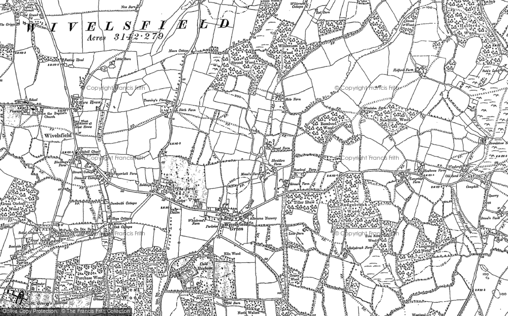Old Map of Wivelsfield Green, 1896 - 1897 in 1896