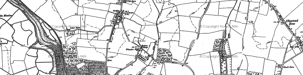 Old map of Wivenhoe in 1896