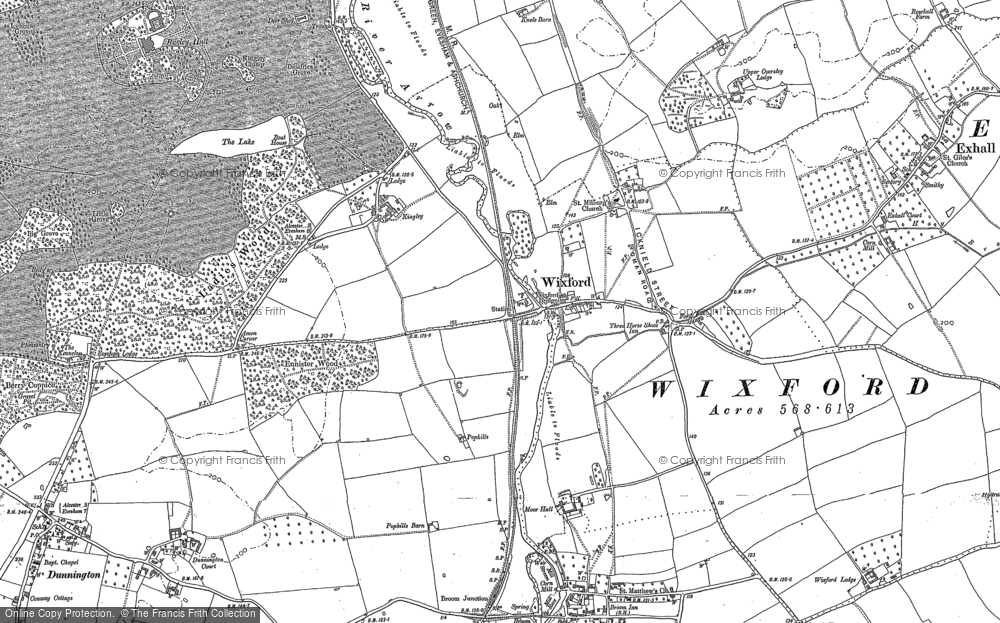 Old Map of Wixford, 1885 in 1885
