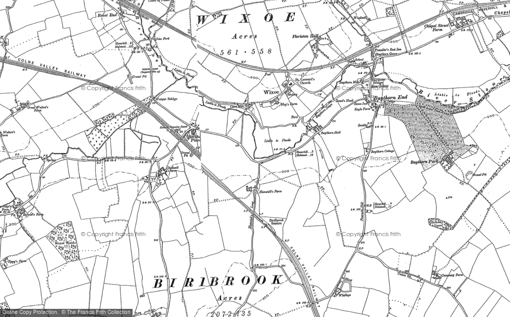 Old Map of Wixoe, 1896 - 1902 in 1896