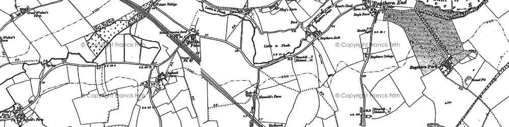 Old map of Wixoe in 1896