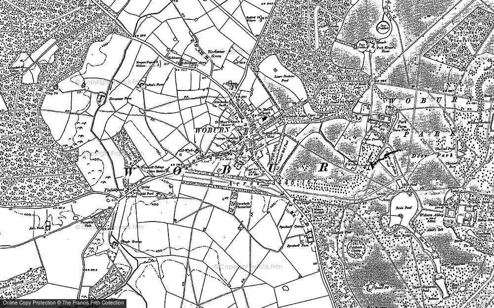 Old Map of Woburn, 1900 in 1900