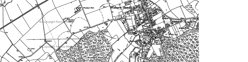 Old map of Aspley Wood in 1900