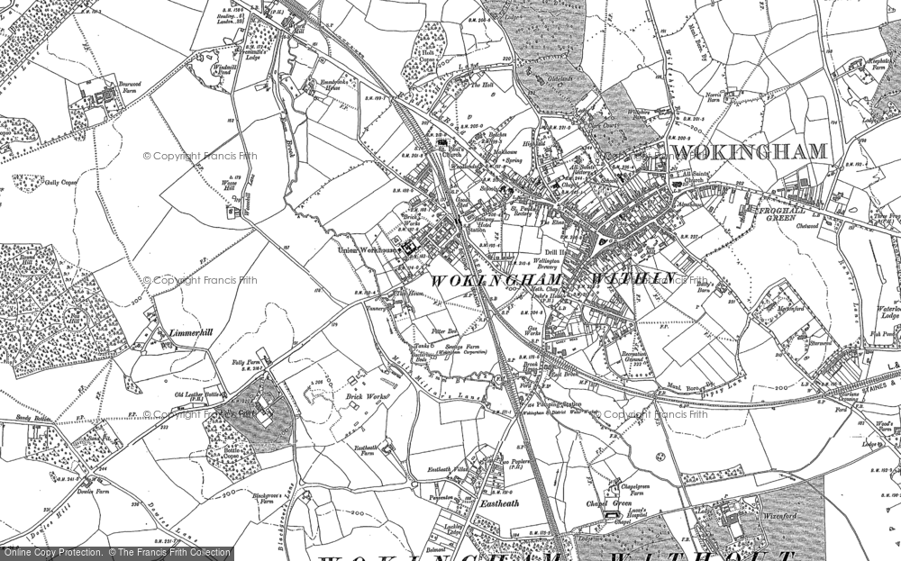 Old Map of Wokingham, 1898 - 1910 in 1898