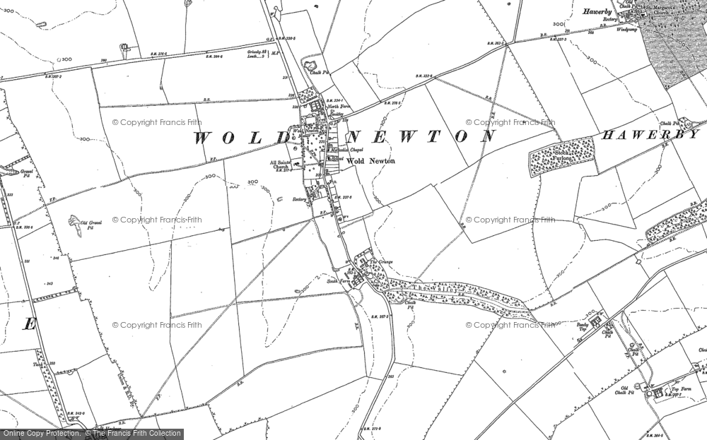 Old Map of Wold Newton, 1887 in 1887