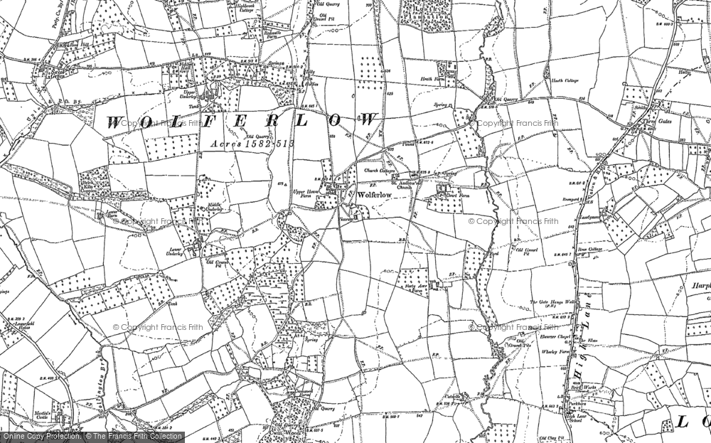 Old Map of Wolferlow, 1902 in 1902