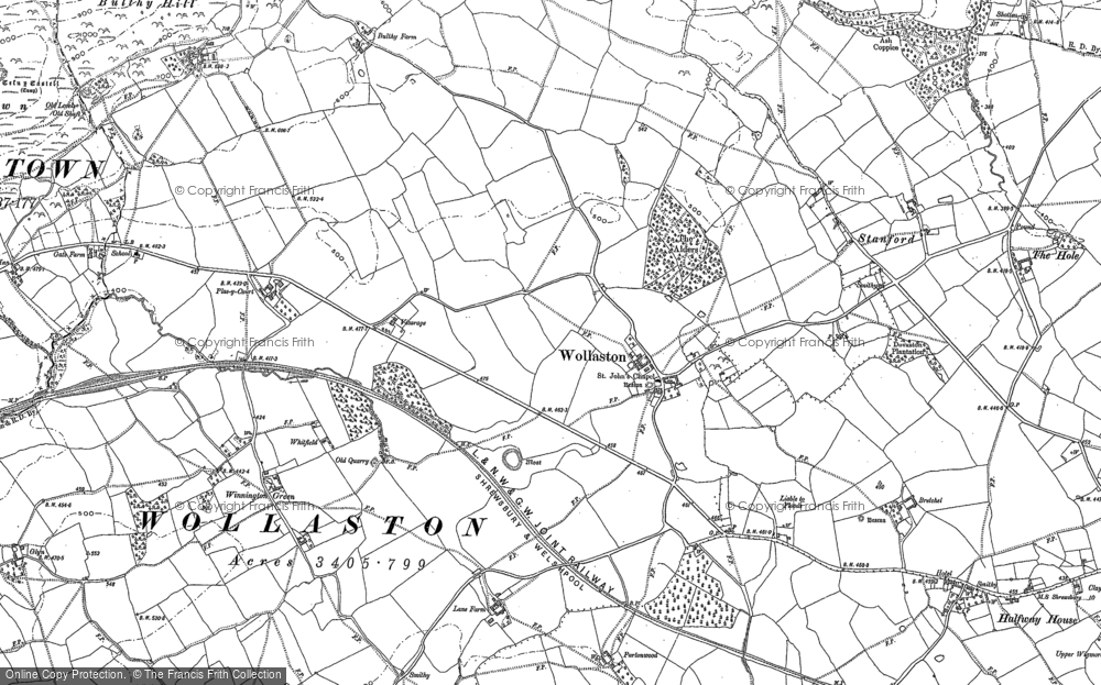 Old Map of Wollaston, 1901 in 1901