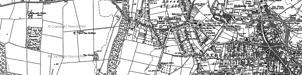 Old map of Wollaston in 1901