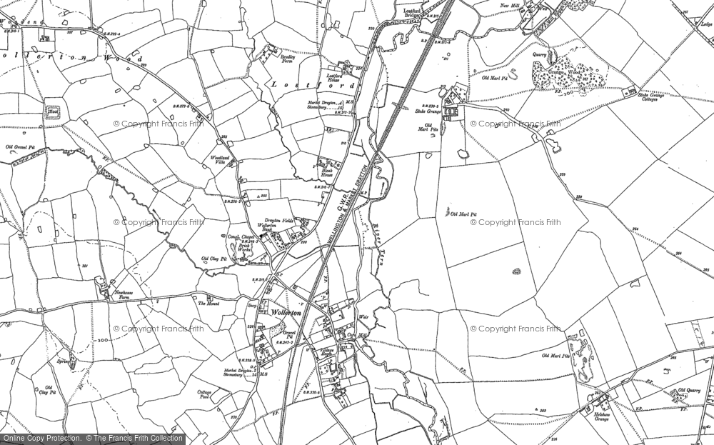 Old Map of Wollerton, 1880 in 1880