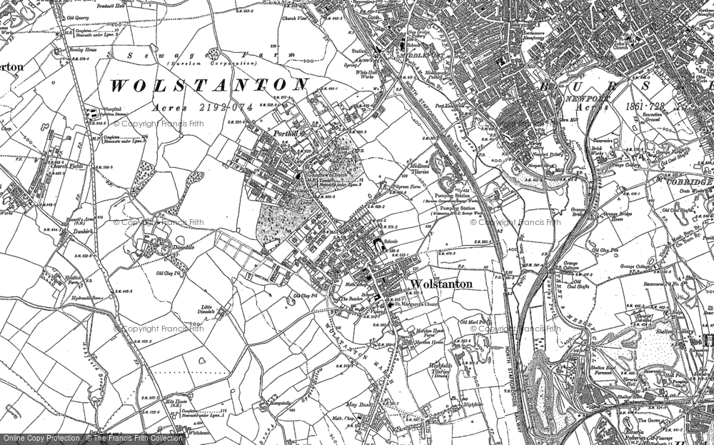 Old Map of Wolstanton, 1878 - 1898 in 1878