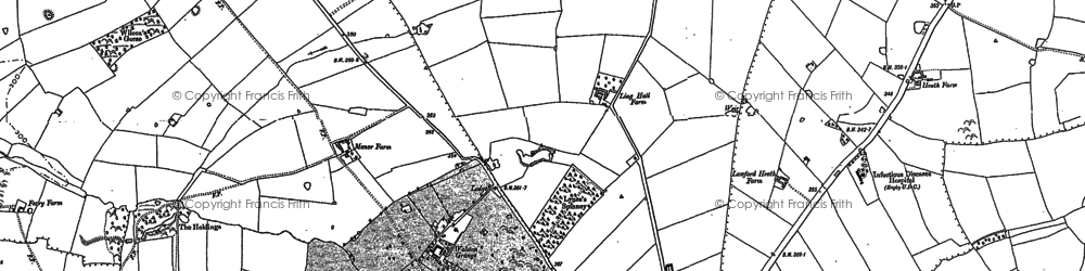 Old map of Wolston Grange in 1886