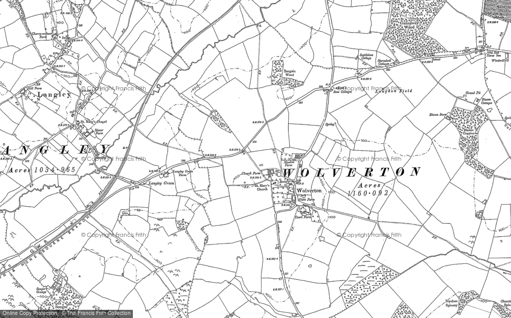 Old Map of Wolverton, 1885 in 1885