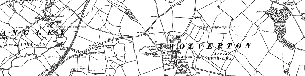Old map of Wolverton in 1885