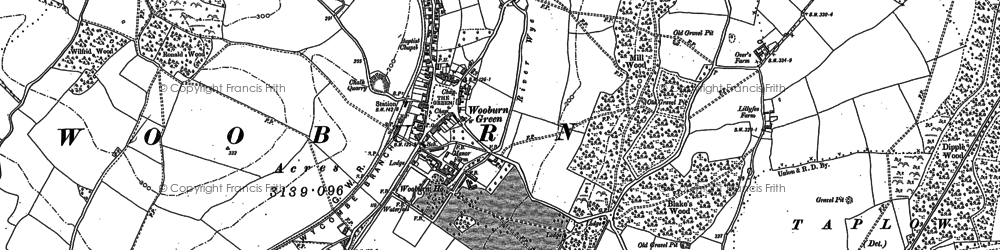 Old map of Wooburn Green in 1897