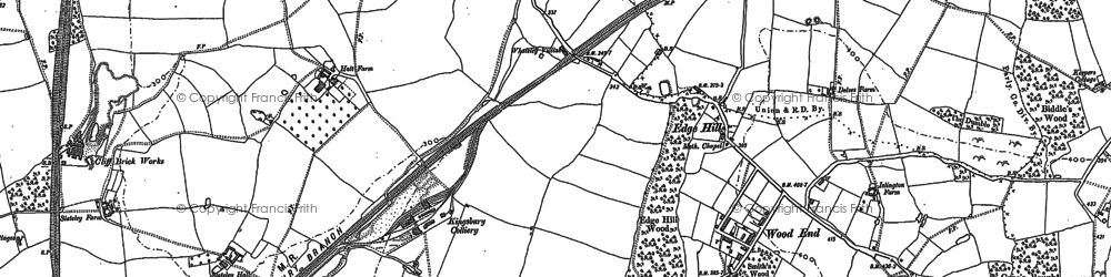 Old map of Wood End in 1883